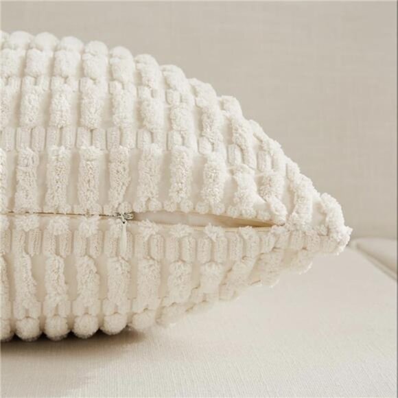 NEW West Elm (Set 4) Multicolor Velvet Corduroy Throw Pillow Cover Sham 18 x 18 - Picture 4 of 11